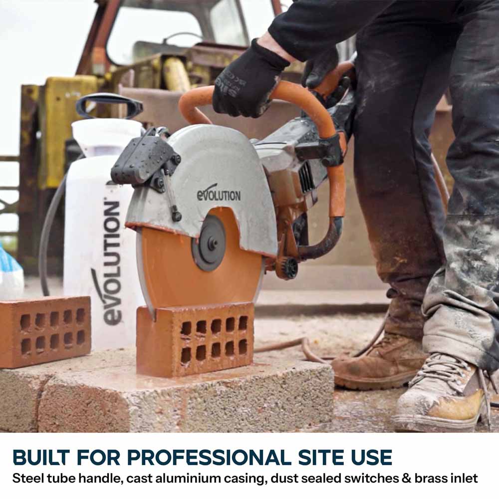 R350DCT 350mm Electric Disc Cutter With Automatic Water Fed Dust Suppression & Premium Diamond Blade