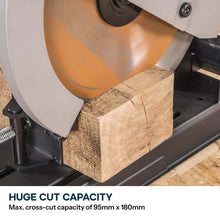 Evolution 355mm Multi-Material Chop Saw with TCT Blade for Steel, Wood & Plastic | R355CPS