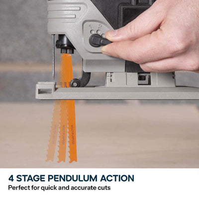 Evolution Cordless R90JGS-Li Jigsaw 18v Li-Ion EXT Inc Multi-Material Blades
