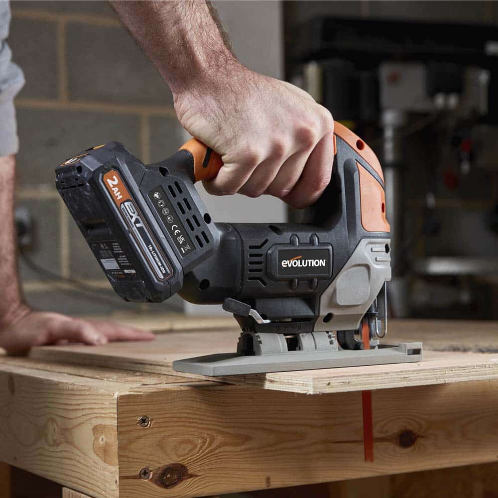 Evolution Cordless R90JGS-Li Jigsaw 18v Li-Ion EXT Inc Multi-Material Blades