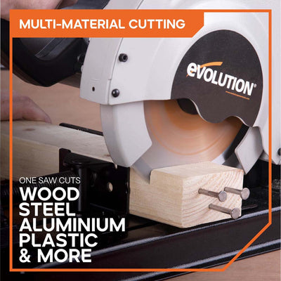 Evolution 185mm Portable Multi-Material Chop Saw with TCT Blade for Conduit, Pipe & Cable Tray | RAGE4
