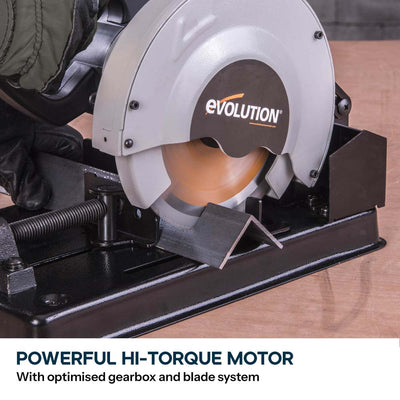 Evolution 185mm Portable Multi-Material Chop Saw with TCT Blade for Conduit, Pipe & Cable Tray | RAGE4