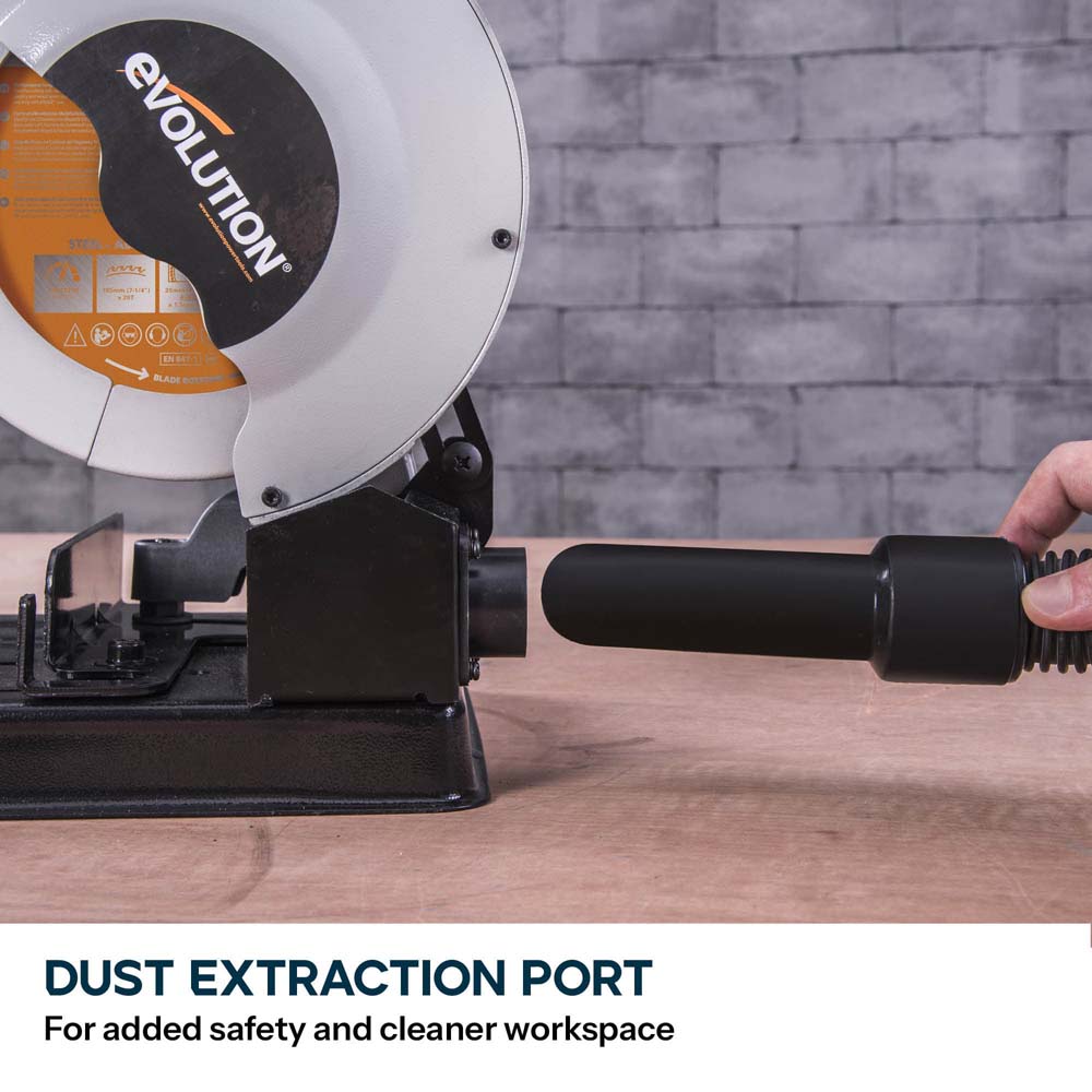 Evolution 185mm Portable Multi-Material Chop Saw with TCT Blade for Conduit, Pipe & Cable Tray | RAGE4