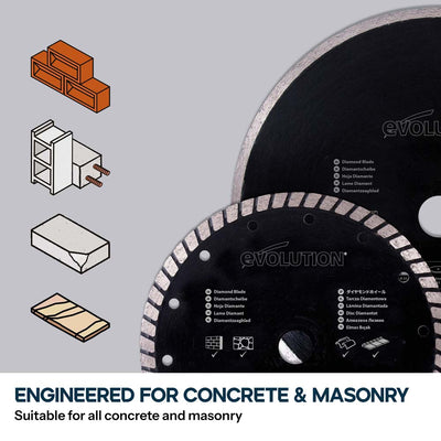 Evolution 185mm Diamond Blade (For Mitre Saws Only)