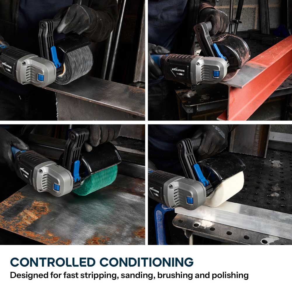 Evolution 18V Cordless Surface Conditioning Tool with Brushless Motor & 2 Drums | S120SCT-Li