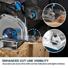 Evolution 165mm Cordless Metal Cutting Circular Saw with Thin Kerf Blade | 58mm Cut Depth | S165CCS-Li