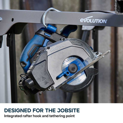 Evolution 165mm Cordless Metal Cutting Circular Saw with Thin Kerf Blade | 58mm Cut Depth | S165CCS-Li