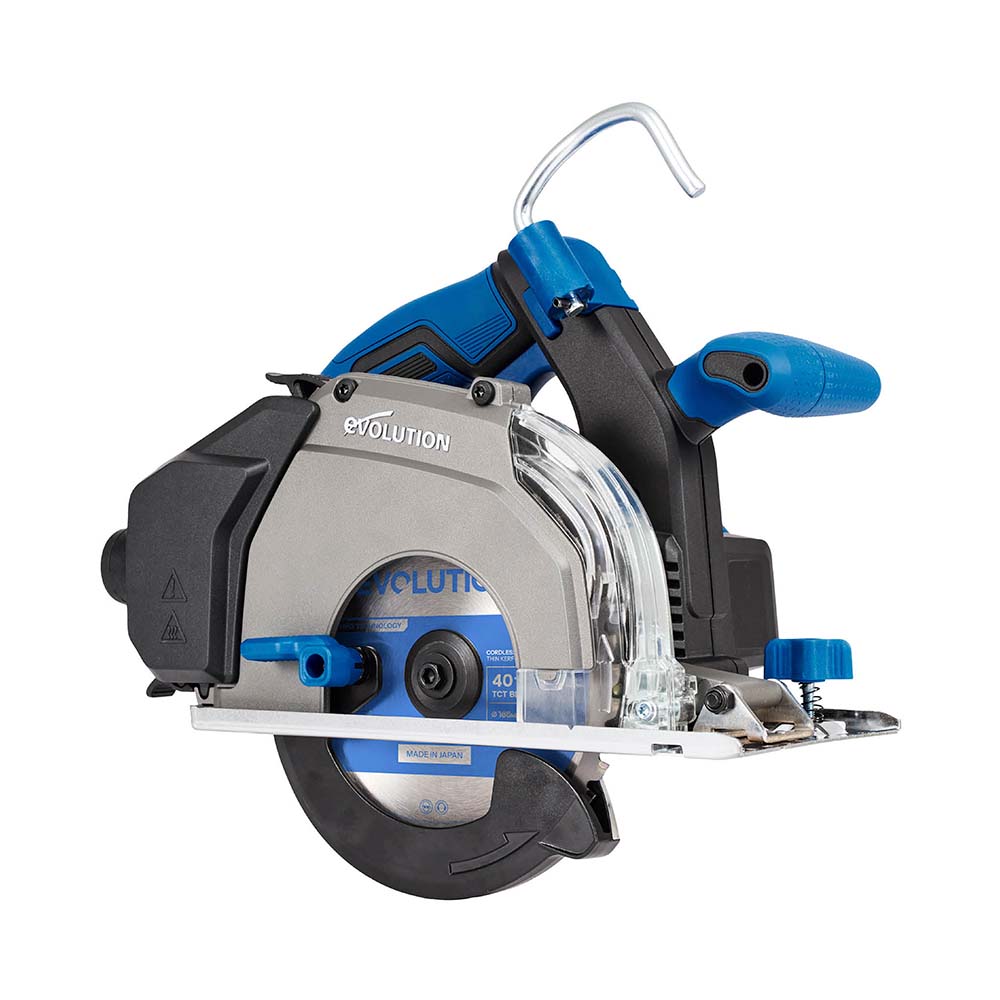 Evolution 165mm Cordless Metal Cutting Circular Saw with Thin Kerf Blade | 58mm Cut Depth | S165CCS-Li