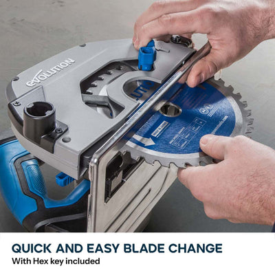 Evolution S185CCSL 185mm Metal Cutting Circular Saw with TCT Mild Steel Cutting Blade