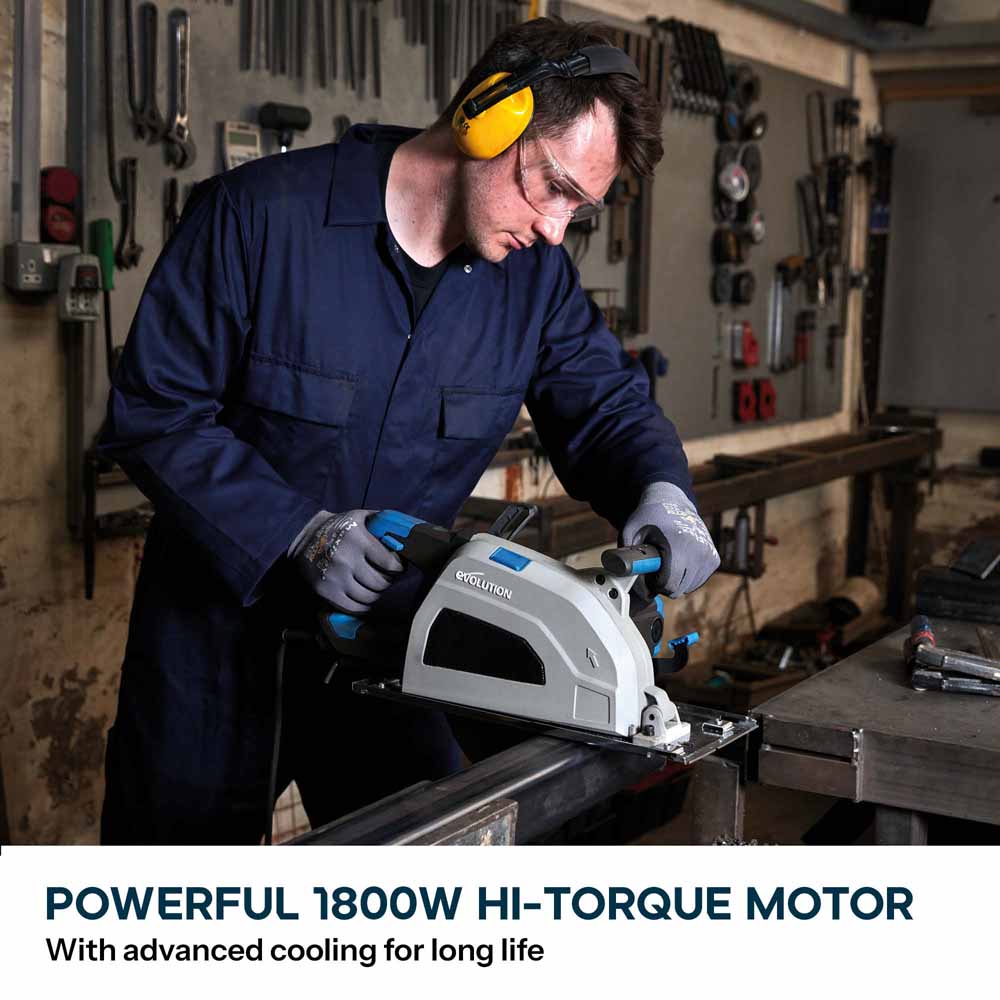Evolution S210CCS 210mm Heavy Duty Metal Cutting Circular Saw Inc 210mm Mild Steel Blade