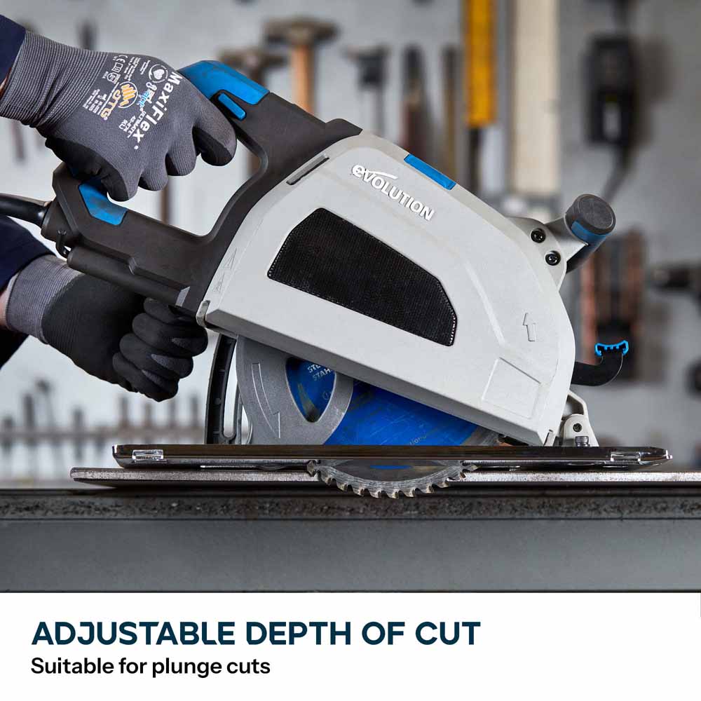 Evolution S210CCS 210mm Heavy Duty Metal Cutting Circular Saw Inc 210mm Mild Steel Blade