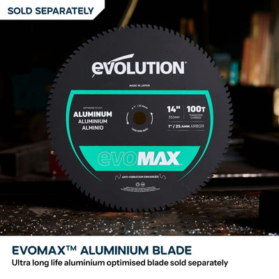 Evolution 355mm Metal Cutting Chop Saw with EvoMax Blade & Intelligent Motor Technology | S355CPS Gen 2