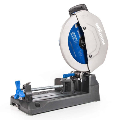 Evolution S355CPS 355mm Metal Cutting Chop Saw+ Extra Blade + Chop Saw Stand Bundle