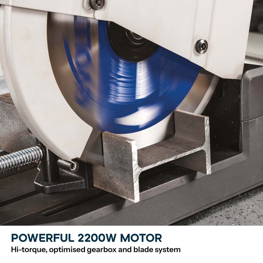 Evolution S355CPS 355mm Metal Cutting Chop Saw and Chop Saw Stand Bundle