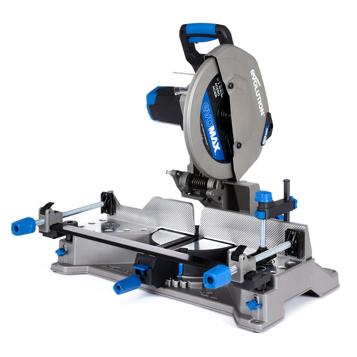 Evolution 355mm Metal Cutting Mitre Chop Saw with EVOMAX 80T Cermet Long-Life Blade, Intelligent Motor Technology & Shadowline Guide | S355MCS-G2