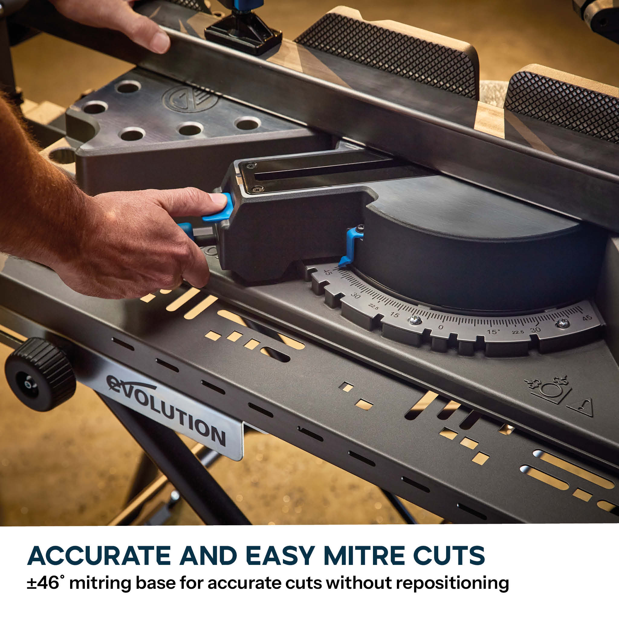 Evolution 355mm Metal Cutting Mitre Chop Saw with EVOMAX 80T Cermet Long-Life Blade, Intelligent Motor Technology & Shadowline Guide | S355MCS-G2