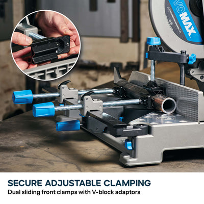 Evolution 355mm Metal Cutting Mitre Chop Saw with EVOMAX 80T Cermet Long-Life Blade, Intelligent Motor Technology & Shadowline Guide | S355MCS-G2