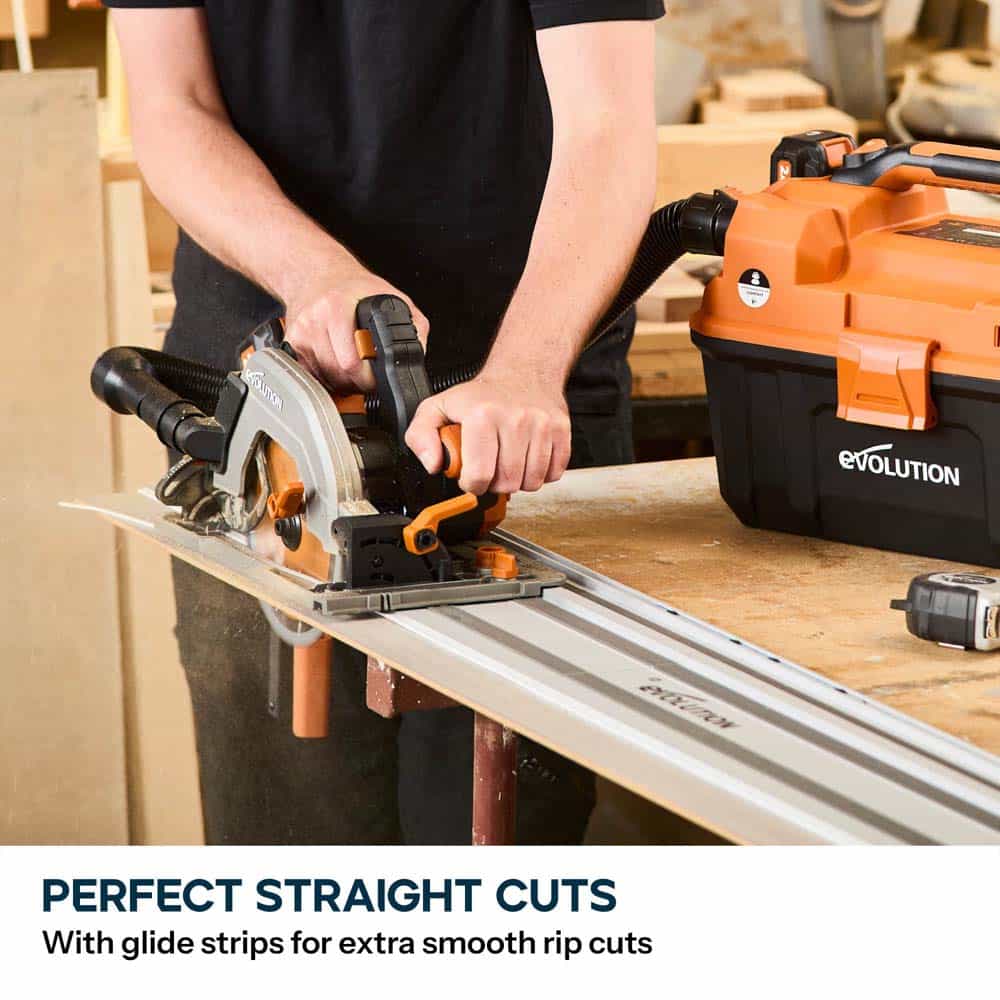 Evolution R185CCSX-Li 185mm Cordless Circular Saw & ST2800-G2 Universal 2.8m Track Bundle