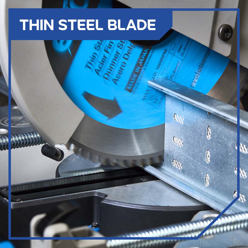 Evolution 255mm Thin Steel Mitre Saw Blade 70T