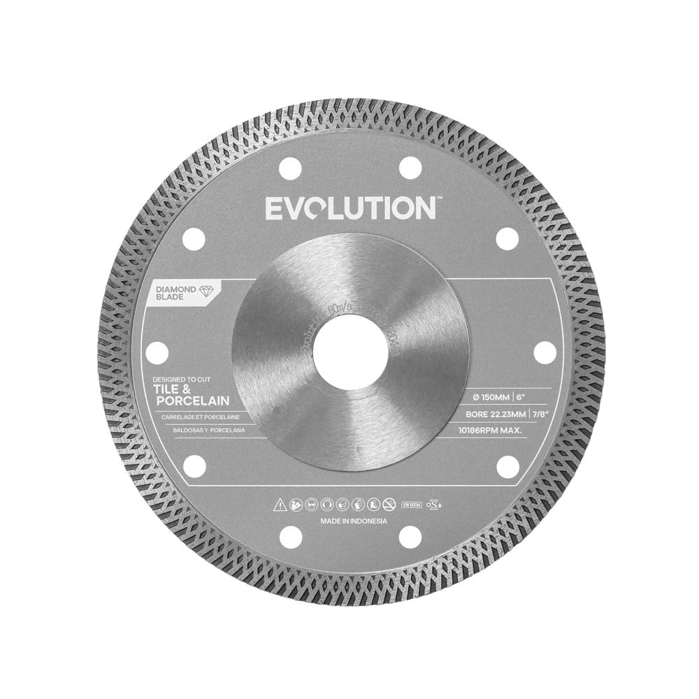 150mm Porcelain & Tile Diamond Mini Disc Cutter Blade, 22.2mm Bore