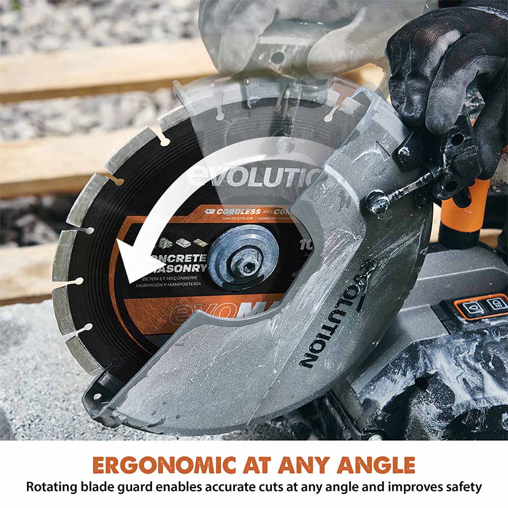 R260DCT-Li Cordless 260mm Disc Cutter With Automatic Water-Fed Dust Suppression and Premium Thin Kerf Diamond Blade