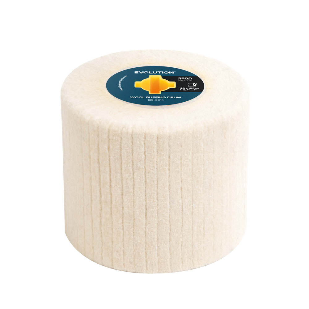 Evolution Wool Buffing Drum For Surface Conditioners | Polishing & Finishing | 120mm Width & 100mm Diameter