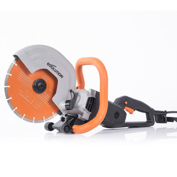 Evolution R255DCT 255mm 10" Electric Disc Cutter Concrete Saw with Premium Diamond Blade - Evolution Power Tools UK