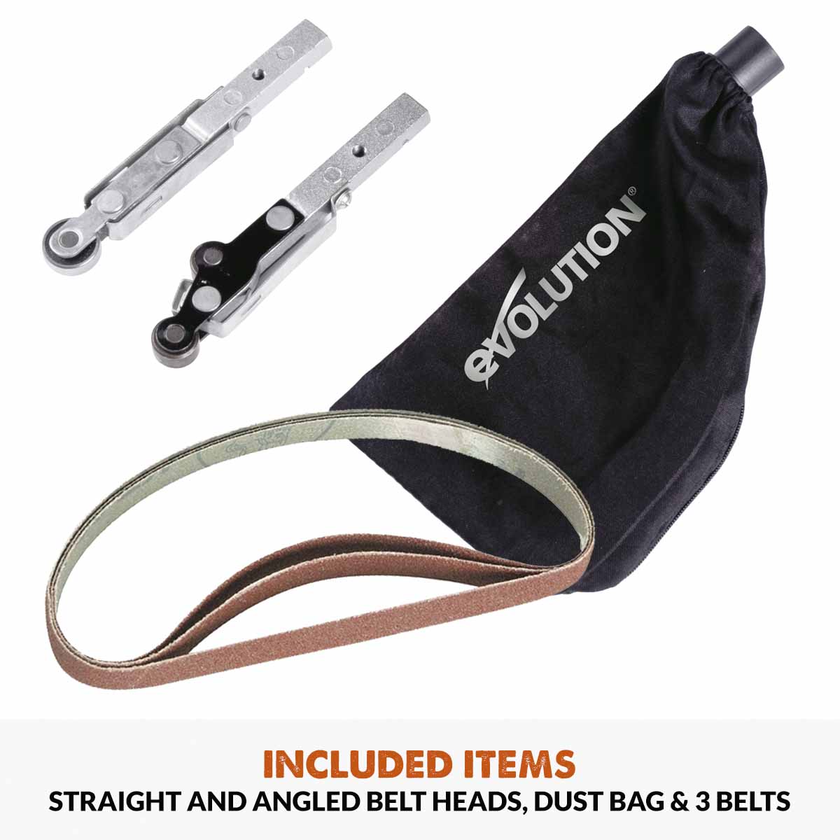 Evolution 400w Electric Thin Belt Sander Power File 230v With 3 Sanding Belts