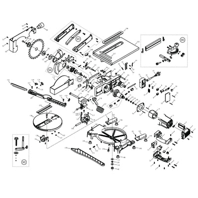 FURY6 210mm Corded Mitre / Table Saw Spare Parts