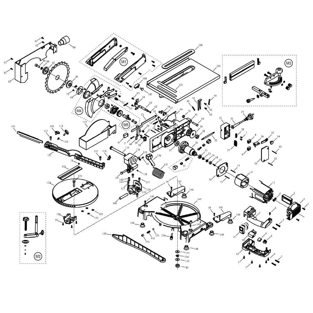 FURY6 210mm Corded Mitre / Table Saw Spare Parts