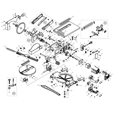 FURY6 210mm Corded Mitre / Table Saw Spare Parts