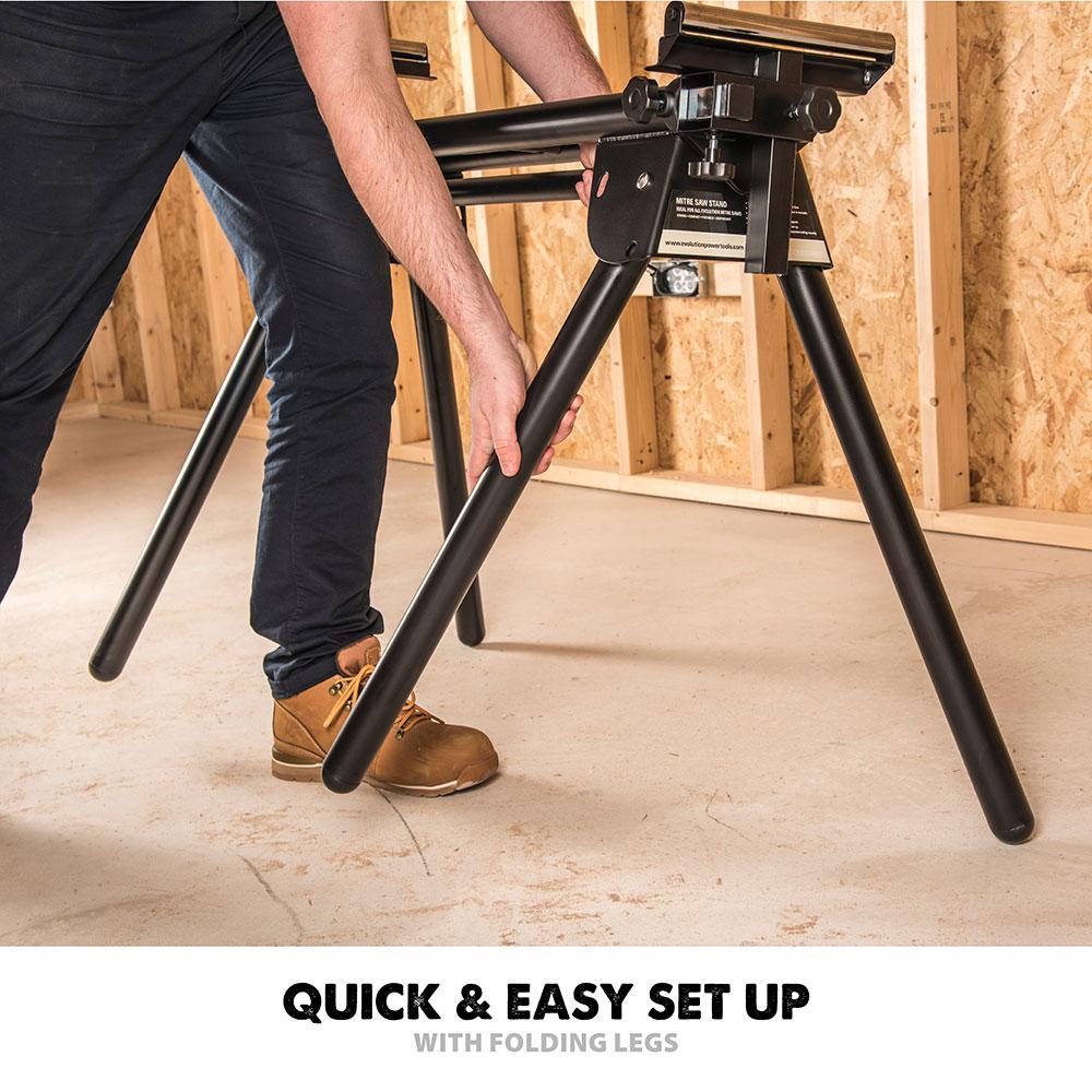Refurbished Evolution Mitre Saw Stand With Universal Fittings (B-Stock As New)