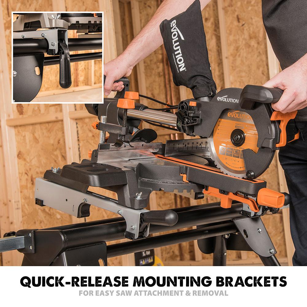 Refurbished Evolution Mitre Saw Stand With Universal Fittings (B-Stock As New)