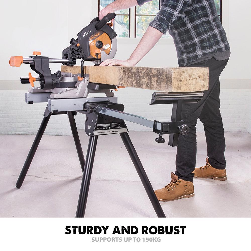 Refurbished Evolution Mitre Saw Stand With Universal Fittings (B-Stock As New)