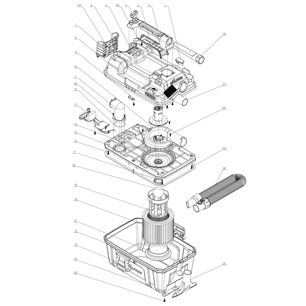 R11VAC-Li Cordless Vacuum Spare Parts