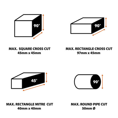 Evolution RAGE4 - 185mm Chop Saw with TCT Multi-material Cutting Blade C-grade (Refurbished fair condition)