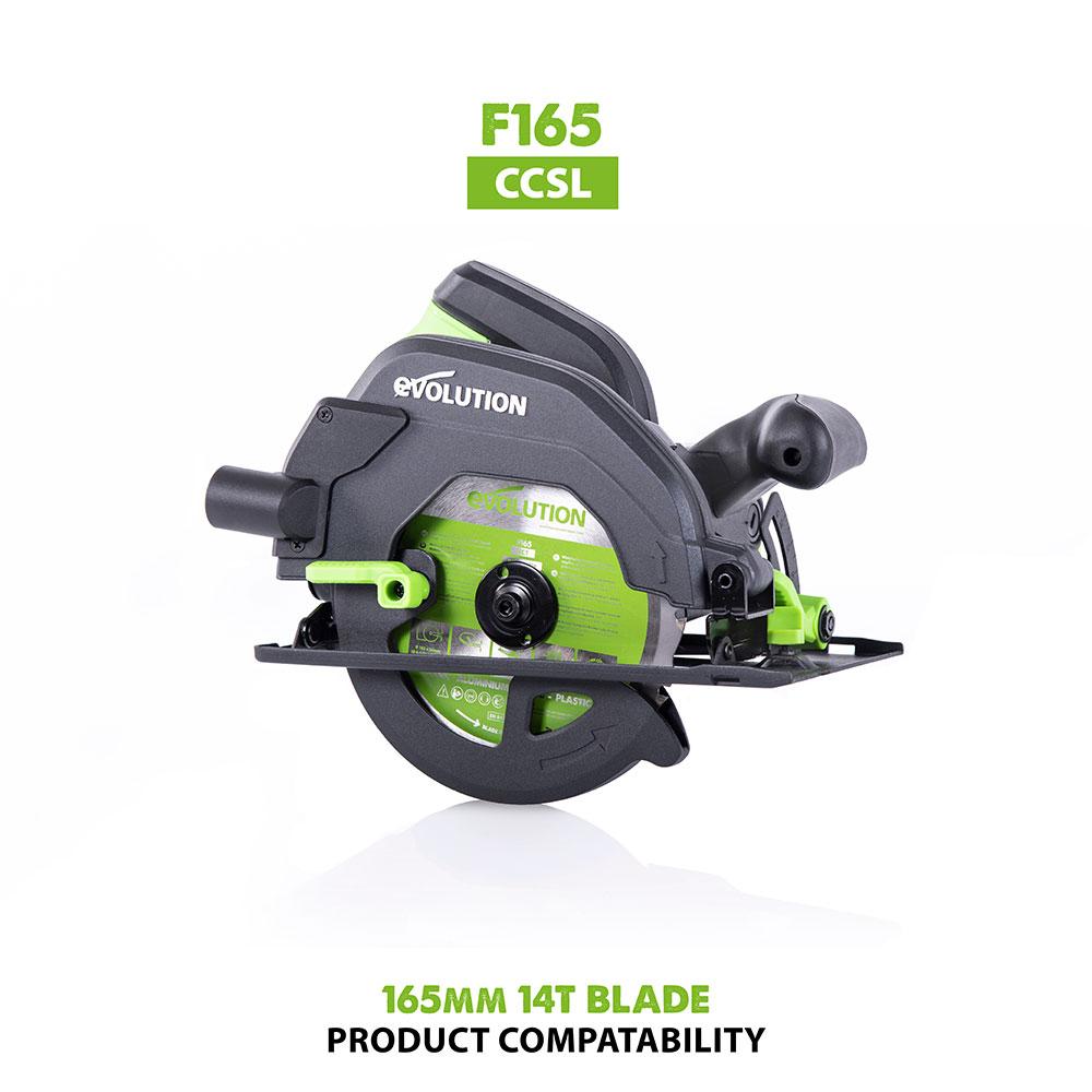 Evolution 165mm Multi-Material Cutting 14T Circular Saw Blade