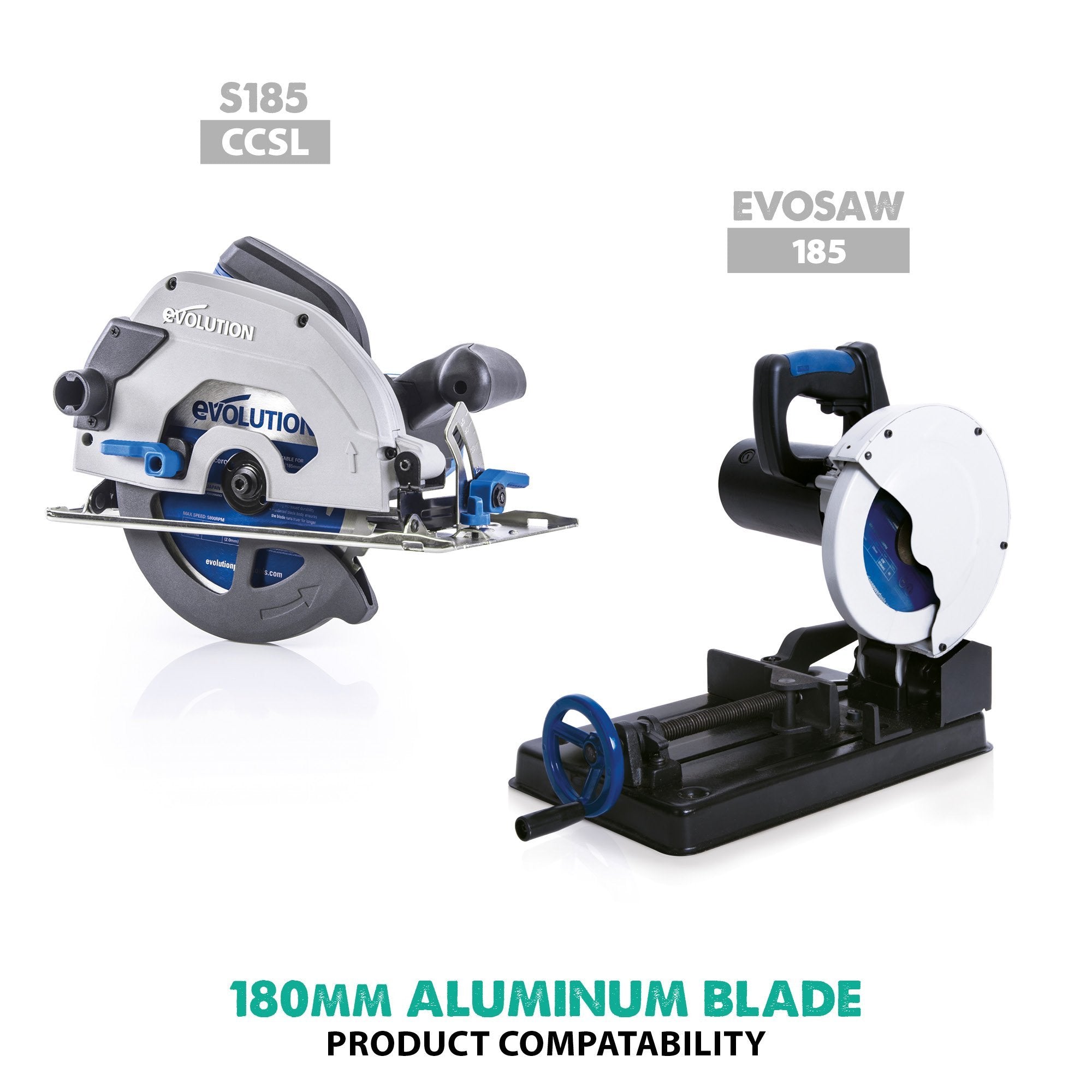 Evolution 180mm Aluminium Cutting 54 tooth TCT Circular Saw Blade