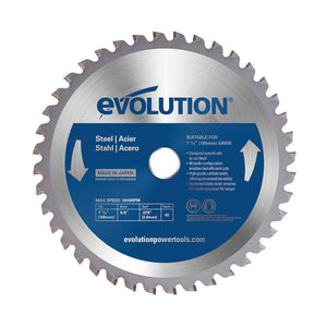 Evolution 185mm Mild Steel Cutting 40T TCT Circular Saw Blade