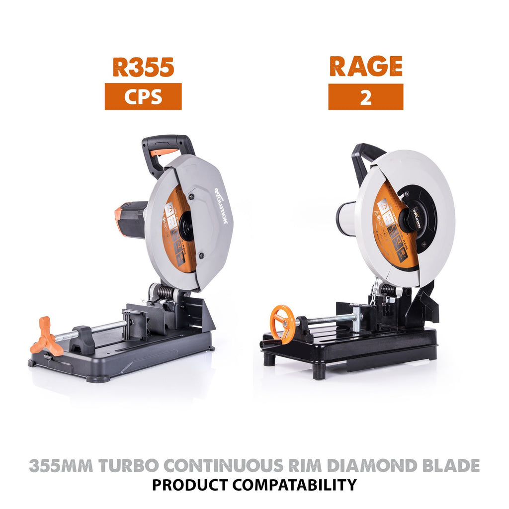 Evolution 355mm Diamond Chop Saw Blade — Evolution Power Tools UK