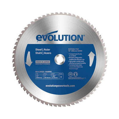 Evolution 355mm Mild Steel Cutting 66T Chop Saw Blade