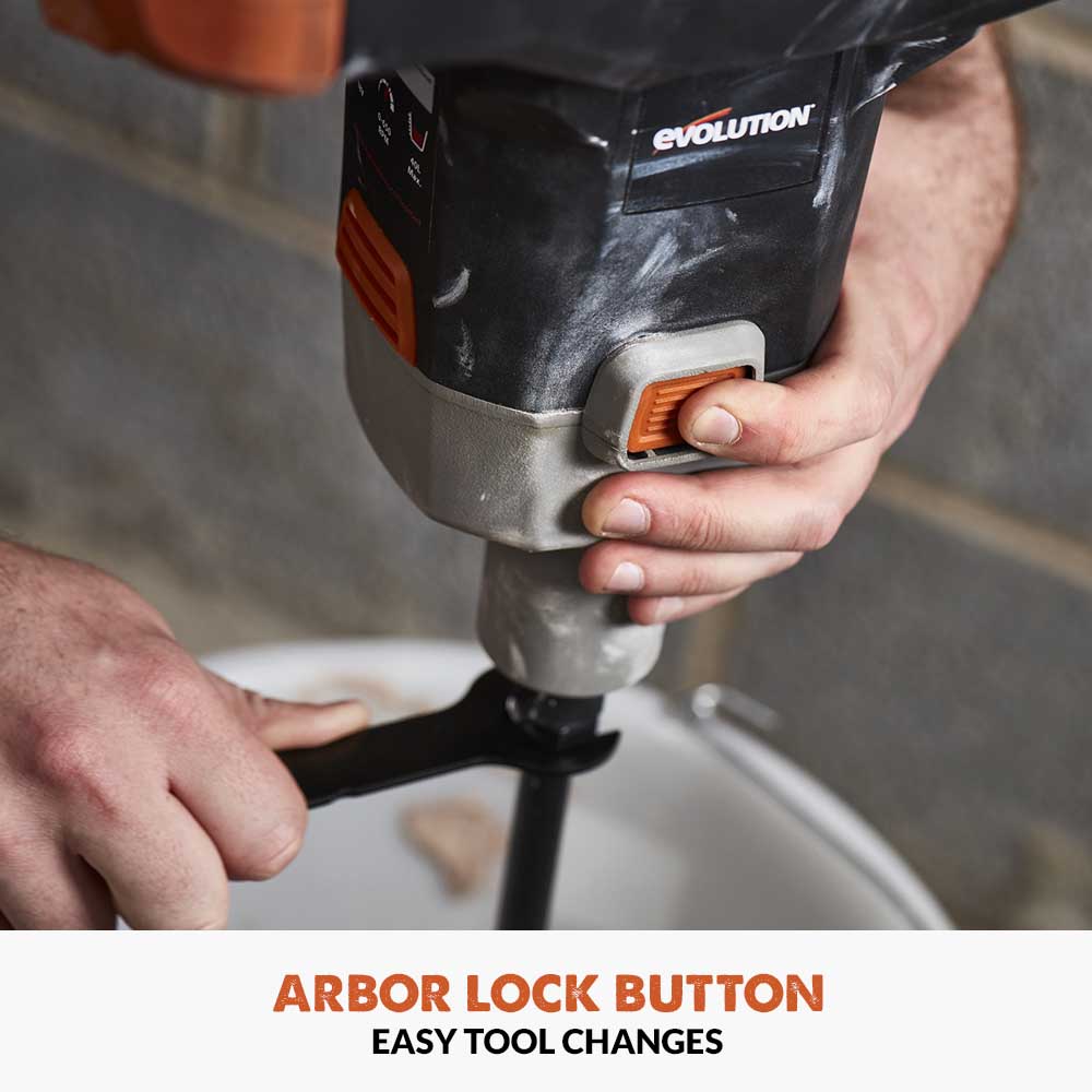 Evolution Cordless 18v Paddle Mixer with 120mm Multi-Mix Paddle | R120MXR-Li