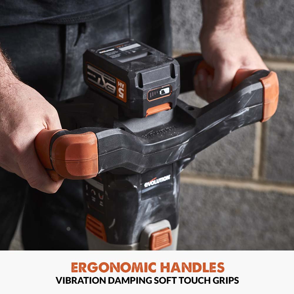 Evolution Cordless 18v Paddle Mixer with 120mm Multi-Mix Paddle | R120MXR-Li