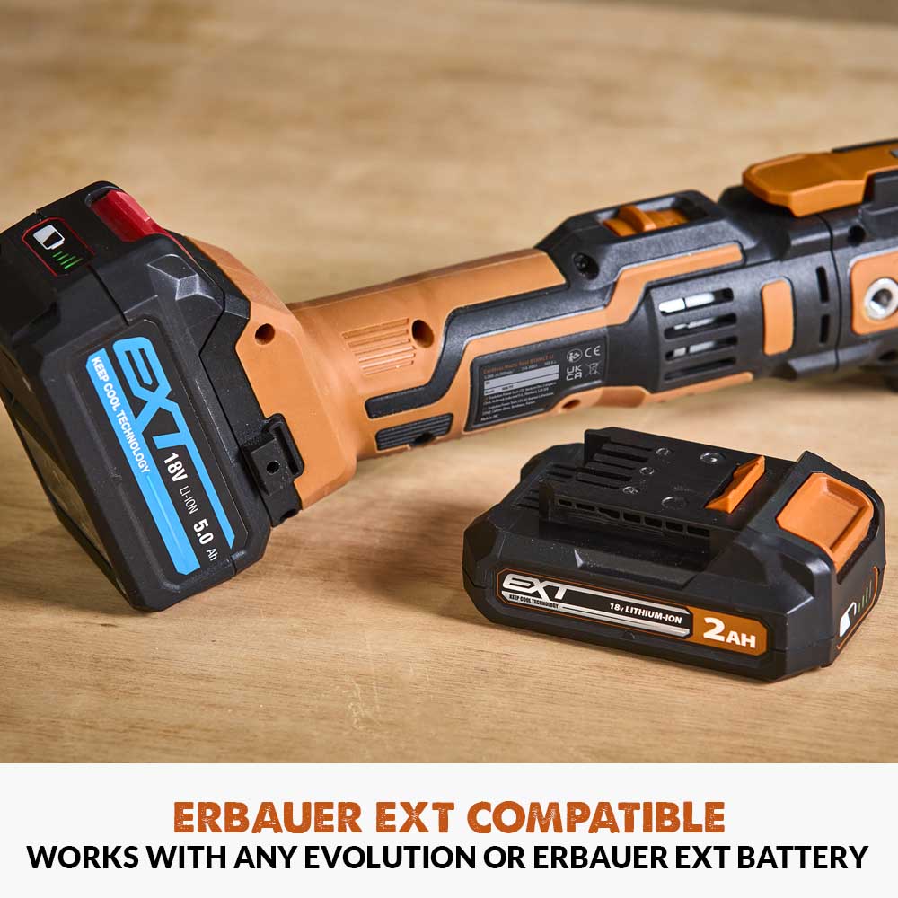 Evolution Cordless R18mlt Li Multi Tool 18v Li Ion Ext With Accessory