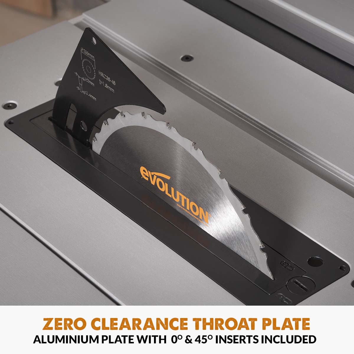 RAGE5-S Zero Clearance Aluminium Throat Plate insert Kit for RAGE5-S Table Saws