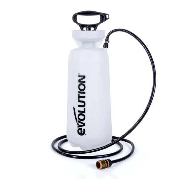Evolution 15L Pressurised Water Bottle with Hand Pump and 3m Hose for Dust Suppression - Evolution Power Tools UK