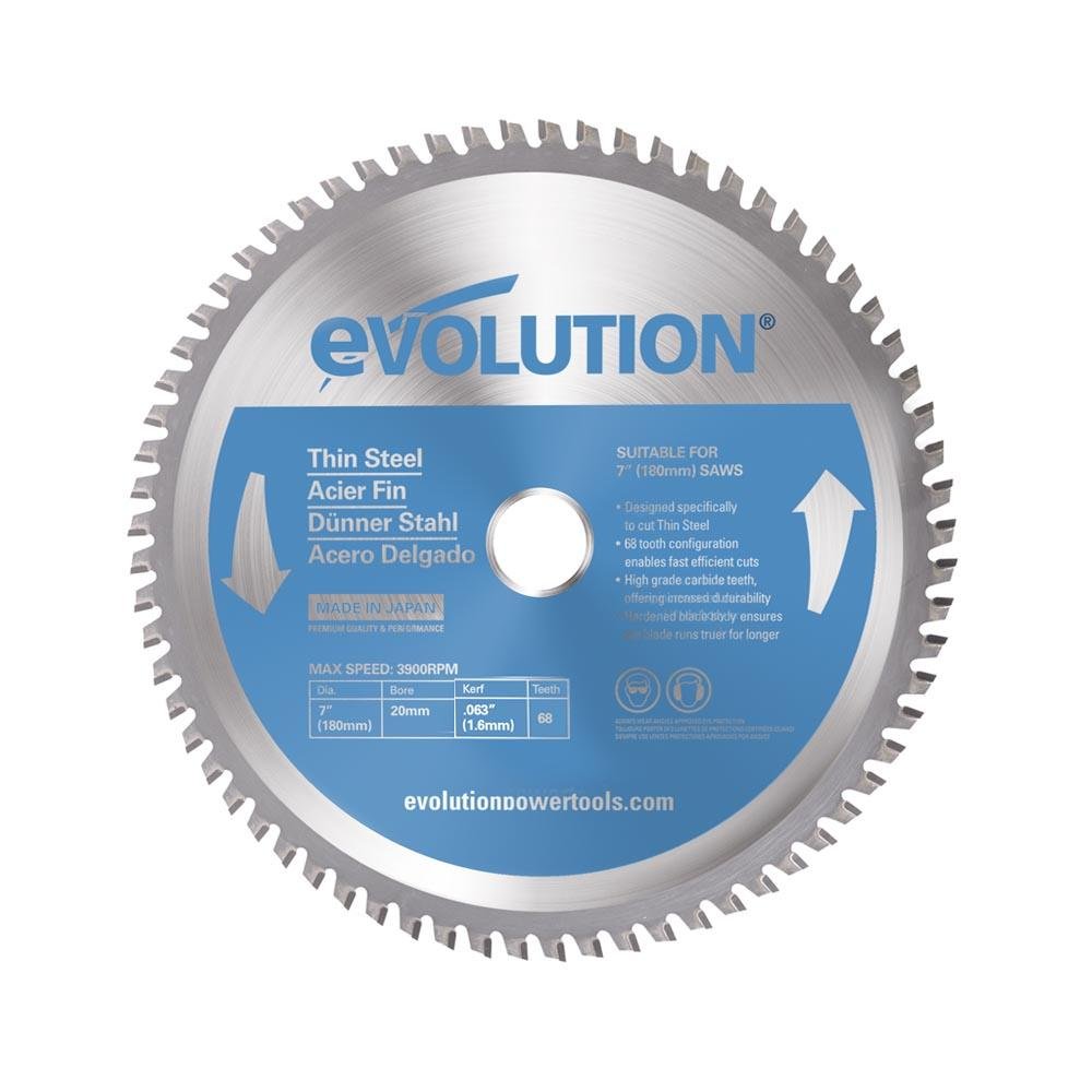Evolution 180mm Thin Steel Cutting 68T TCT Circular Saw Blade ...
