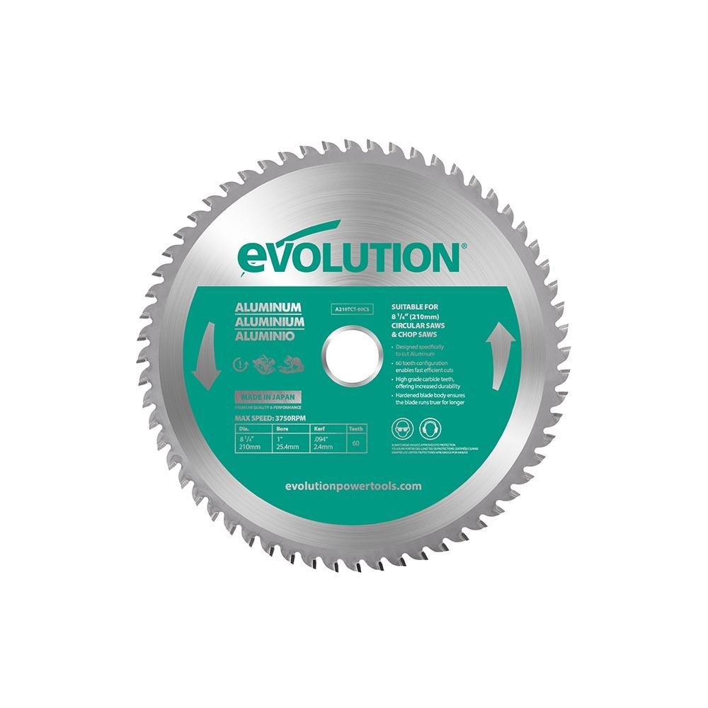 Evolution 210mm Aluminium Cutting 60T TCT Circular Saw Blade