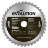 Evolution 210mm Fine Wood Cutting mitre Saw Blade 40T