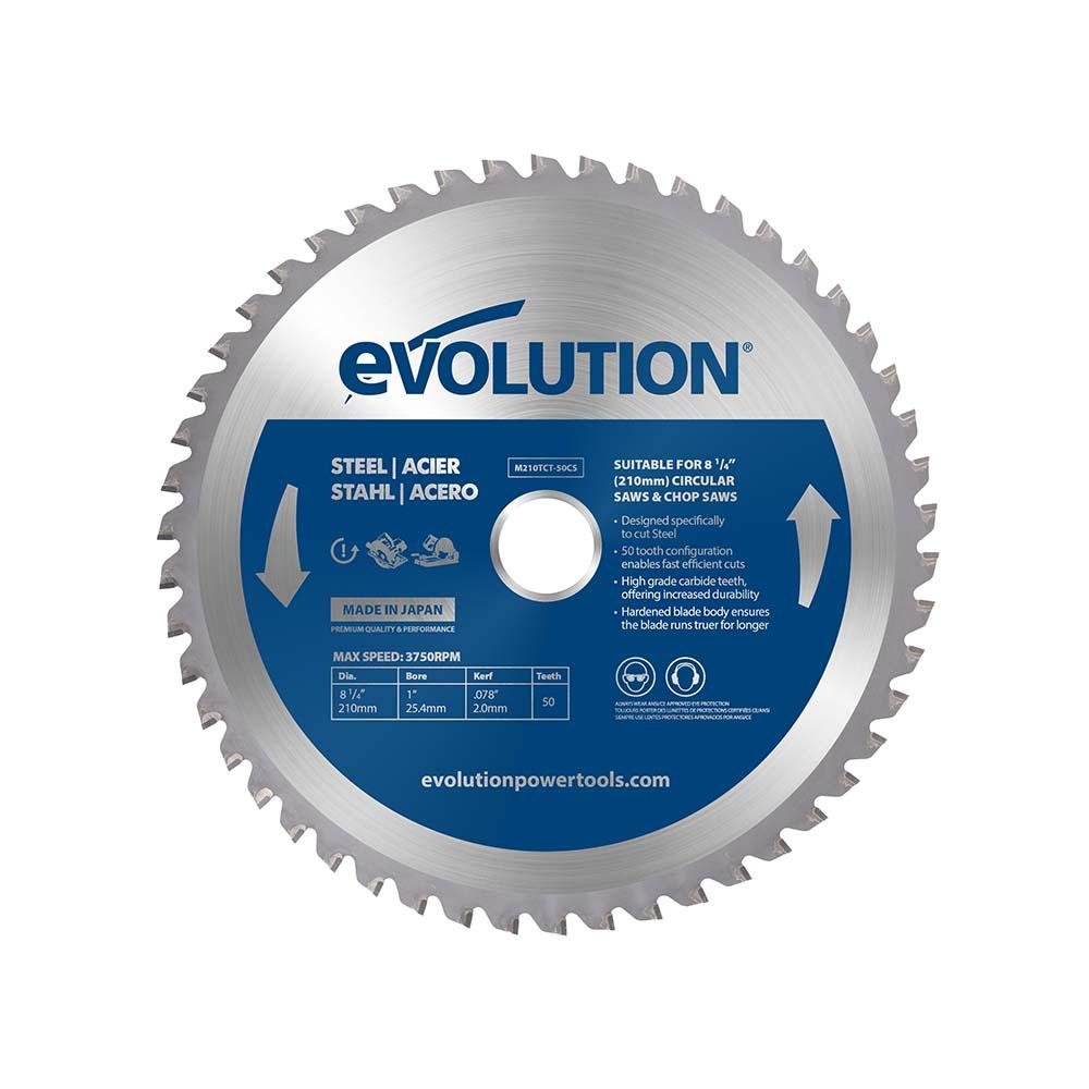 Evolution 210mm Mild Steel Cutting 50T TCT Circular Saw Blade ...